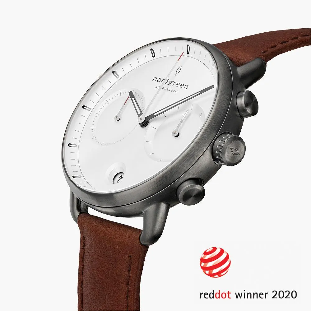 Pioneer | White Dial - Brown Leather - Refurbished