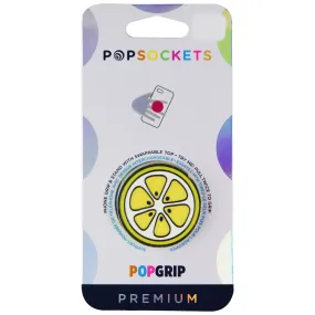 PopSockets PopGrip with Swappable Top for Phones & Tablets - Enamel Lemon Slice