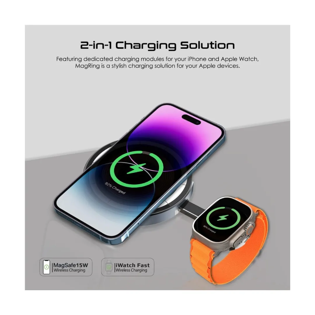 Promate MagRing (2 in 1) 15W Wireless Charger