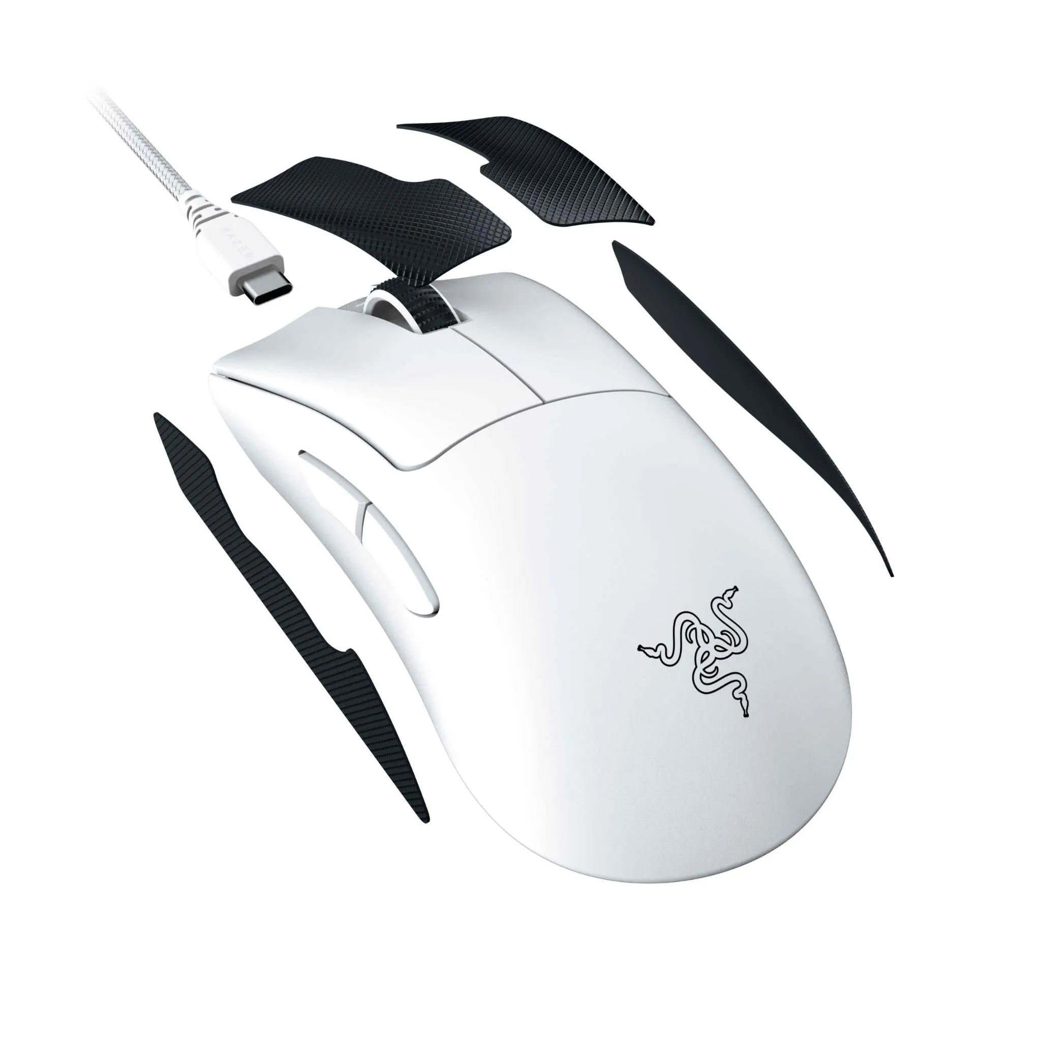 Razer DeathAdder V3 Pro Ultra-lightweight Wireless Ergonomic Esports Mouse (White Edition)