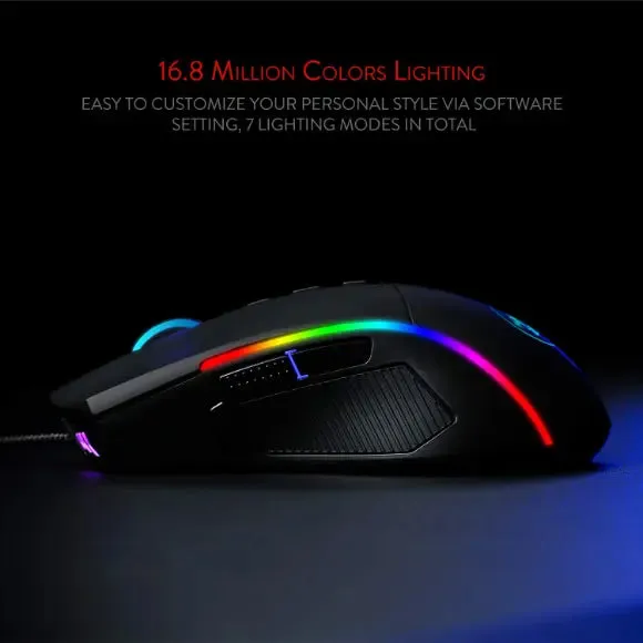 REDRAGON M721-PRO LONEWOLF 2 RGB WIRED GAMING MOUSE