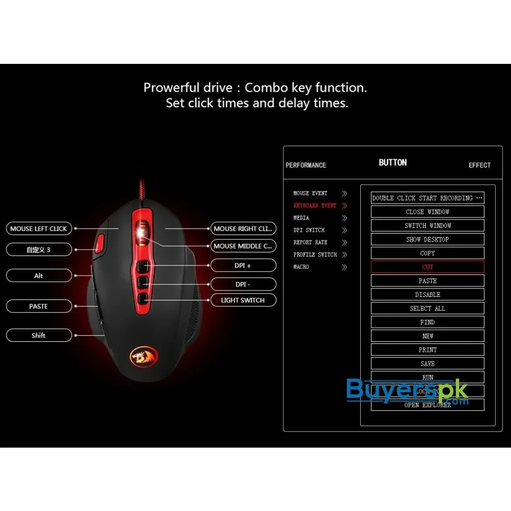 Redragon M805 Hydra Wired Gaming Mouse