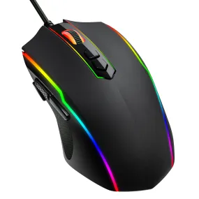 RGB Programmable Gaming Mouse Wired With 72 DPI-Black