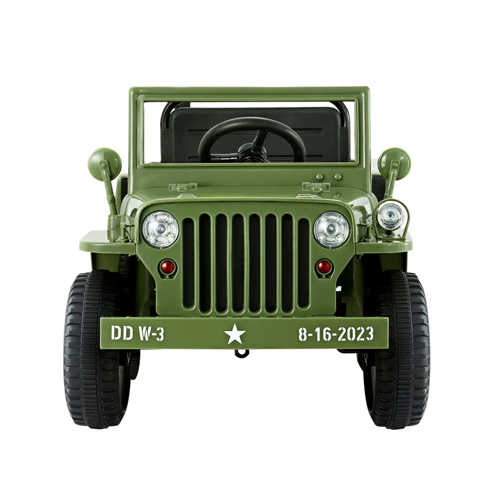 Rigo Military Jeep Electric Ride On Olive