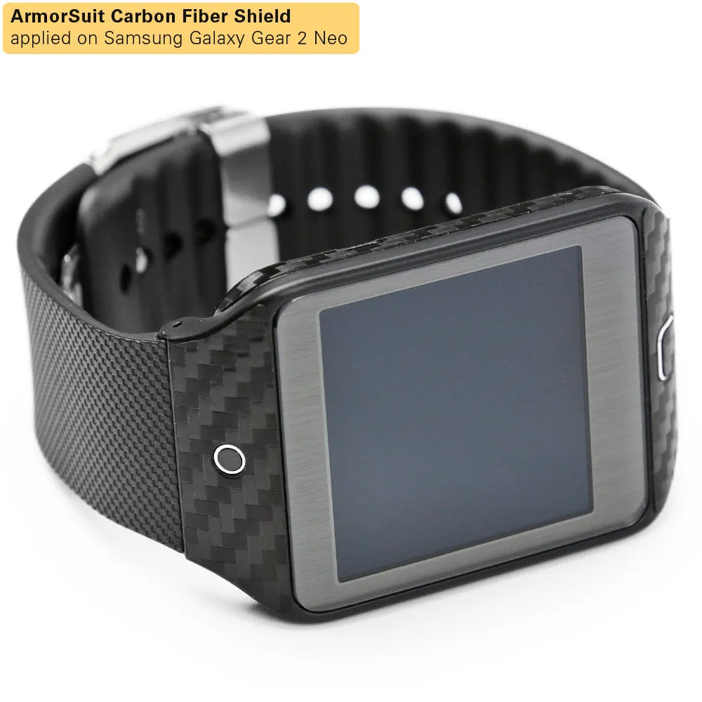 Samsung Galaxy Gear 2 Neo Screen Protector   Black Carbon Fiber Film Protector