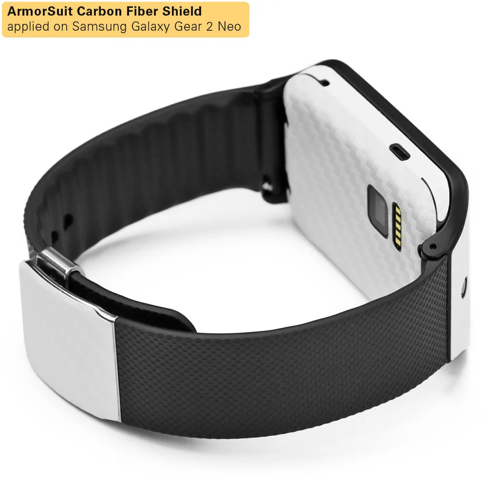 Samsung Galaxy Gear 2 Neo Screen Protector   White Carbon Fiber Film Protector