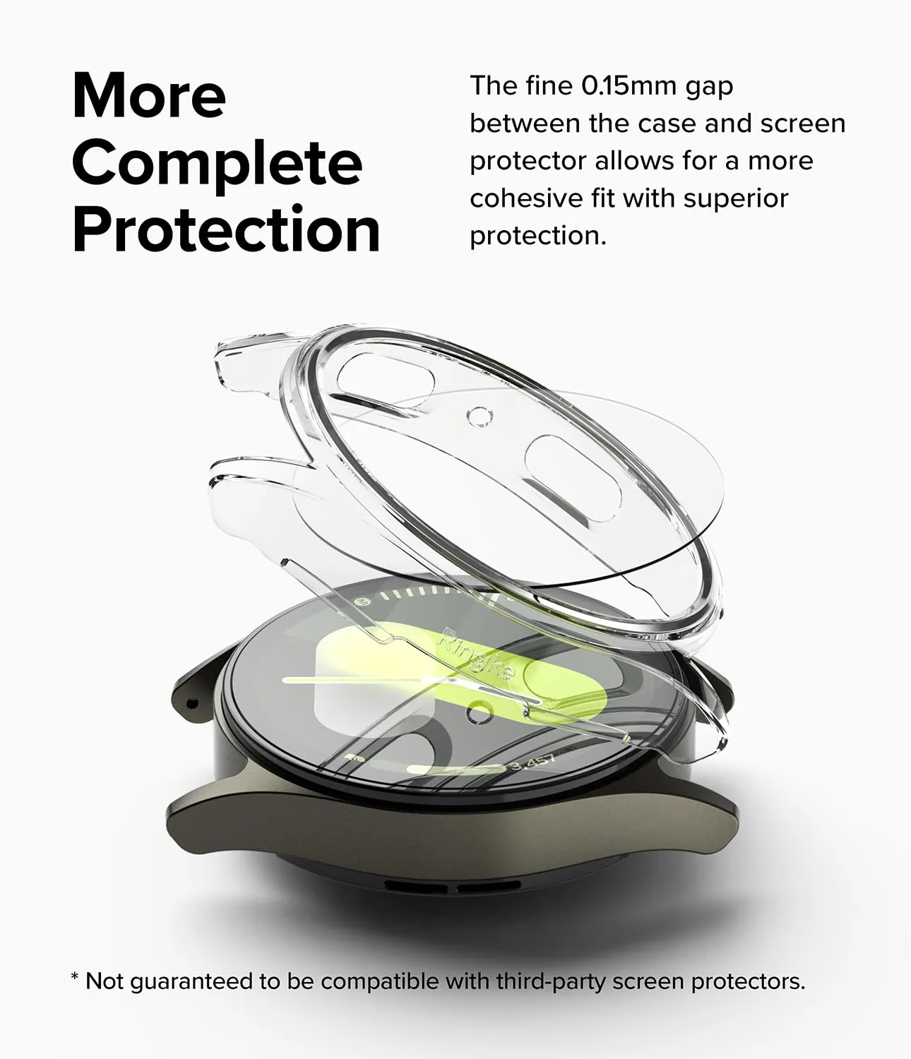 Samsung Galaxy Watch 7 40mm Case   Tempared Glass Sceen Protector [Combo] - Clear