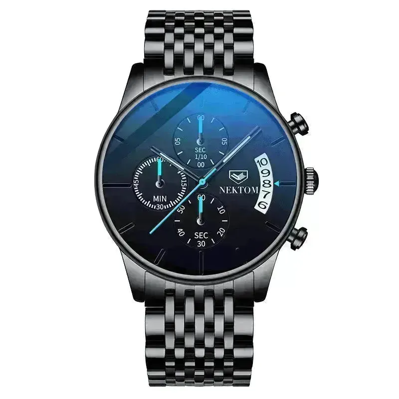 SAPPHIRE Crystal Glass Stainless Steel Fashion Men's Watches