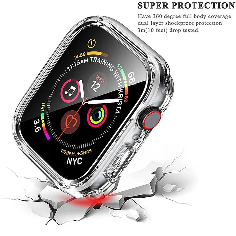 Screen Protectors Glass Cover For Apple Watch Case Series 38mm 40mm 41mm 42mm 44mm 45mm