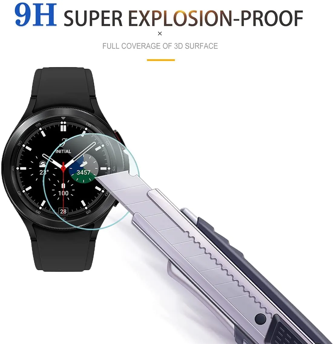 Screen Protectors Tempered Glass for Samsung Galaxy Watch 40mm, 41mm, 42mm, 44mm, 46mm