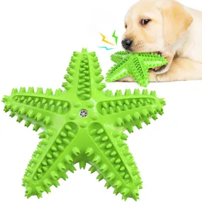 Sea Star Shaped Dog Toothbrush Sound Pet Teeth Grinding Toy