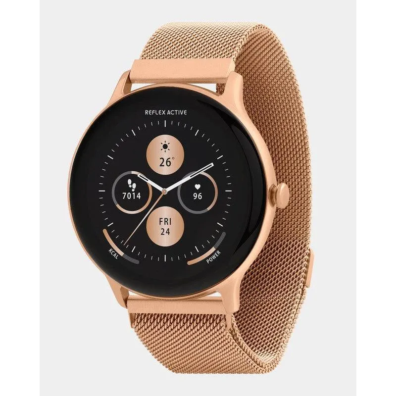 Series 22 Reflex Active Rose Gold Mesh Smart Calling Watch