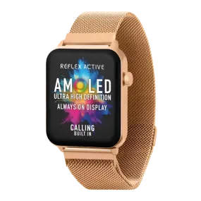 Series 30 Reflex Active Amoled Rose Gold Mesh Smart Calling Watch