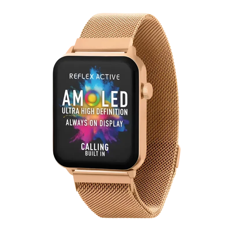 Series 30 Reflex Active Amoled Rose Gold Mesh Smart Calling Watch