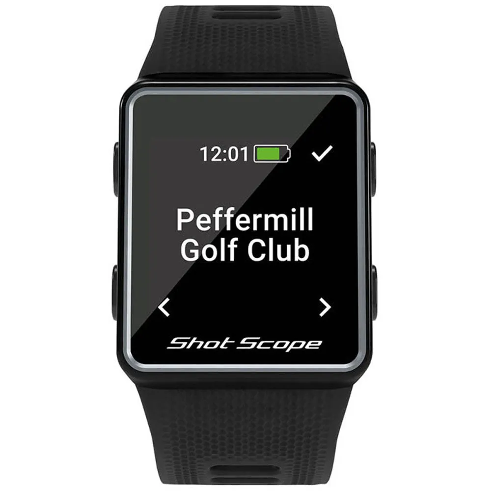 Shot Scope V3 GPS Golf Watch & Performance Tracker - Black