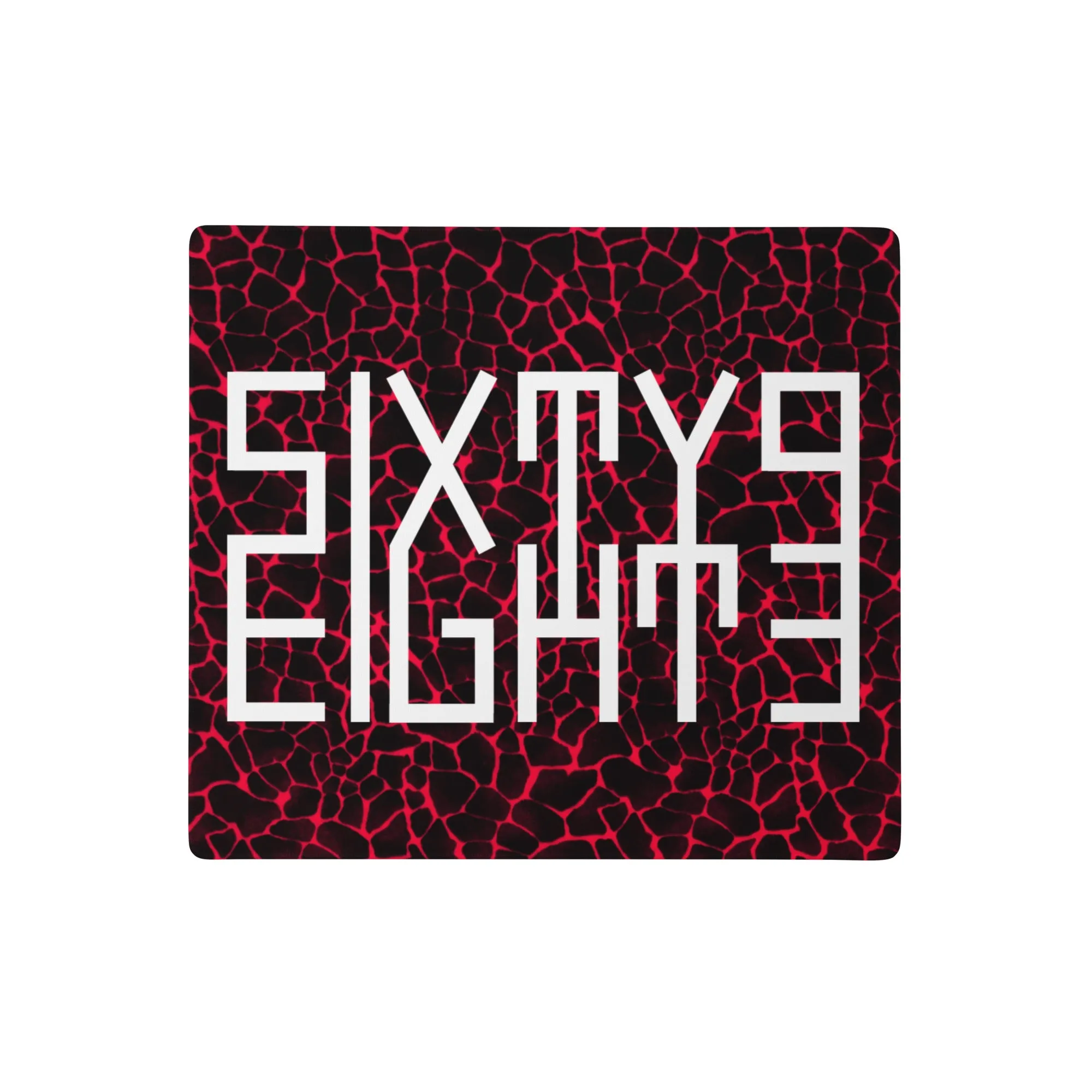 Sixty Eight 93 Logo White Boa Red & Black Gaming Mouse Pad