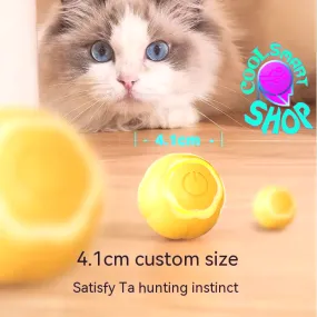 Smart Electric Cat Ball Toys Automatic Rolling USB Toys for Cats Training Self-moving Kitten Toys for Indoor Interactive Playing