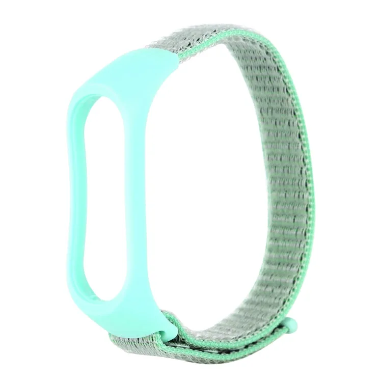 Smart Watch Nylon Woven Watch Band for Xiaomi Mi Band 3 / 4(Mint Green)