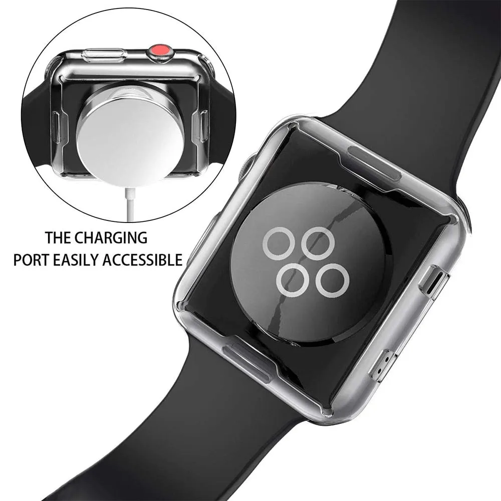 Smart Watch Screen Protector For Apple Watch Series 38mm 40mm 42mm 44mm Products Soft Clear TPU Transparent Cover