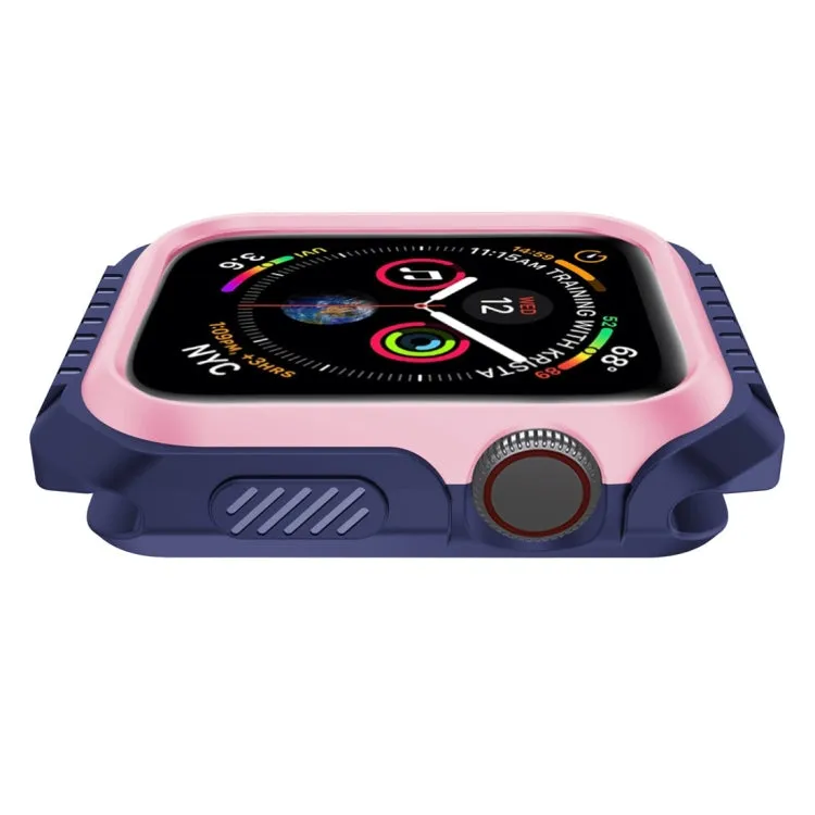 Smart Watch Shockproof Two Color Protective Case for Apple Watch Series 3 38mm(Pink Blue)