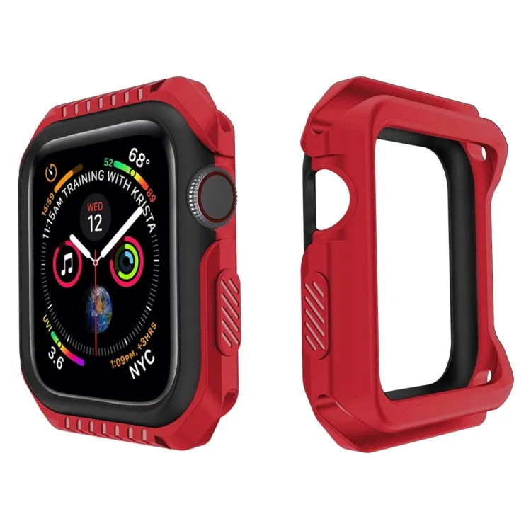 Smart Watch Shockproof Two Color Protective Case for Apple Watch Series 3 38mm(Red Black)