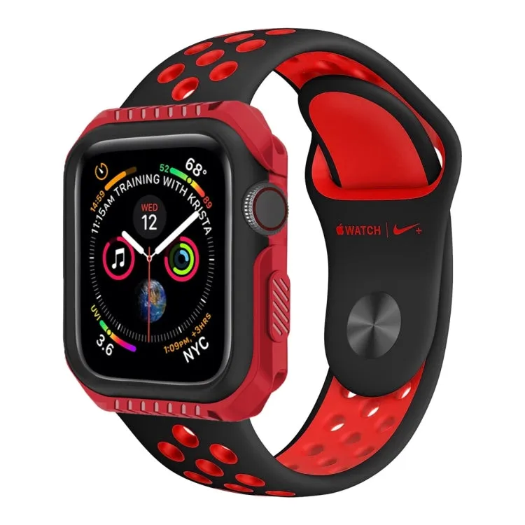 Smart Watch Shockproof Two Color Protective Case for Apple Watch Series 3 38mm(Red Black)