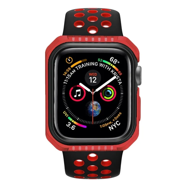 Smart Watch Shockproof Two Color Protective Case for Apple Watch Series 3 38mm(Red Black)