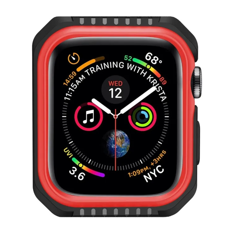 Smart Watch Shockproof Two Color Protective Case for Apple Watch Series 3 42mm(Black Red)