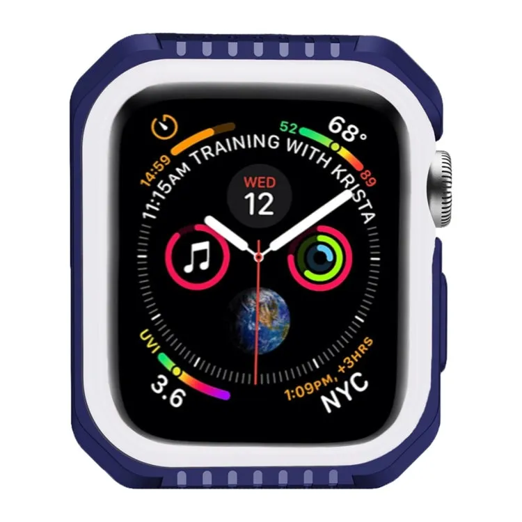 Smart Watch Shockproof Two Color Protective Case for Apple Watch Series 3 42mm(White Blue)