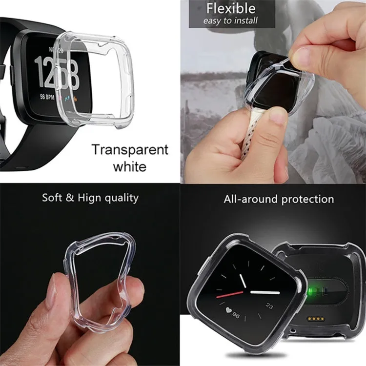 Smart Watch Soft TPU Protective Case for Fitbit Versa(Transparent)