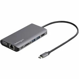 StarTech.com USB C Multiport Adapter - USB-C Mini Travel Dock w/ 4K HDMI or 1080p VGA - 100W PD Pass-Through, 3x USB, SD, GbE, Audio