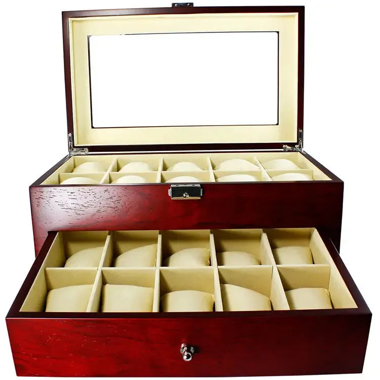 Steinhausen Executive Cherry Wood Jewelry & Watch Display Case TM338E