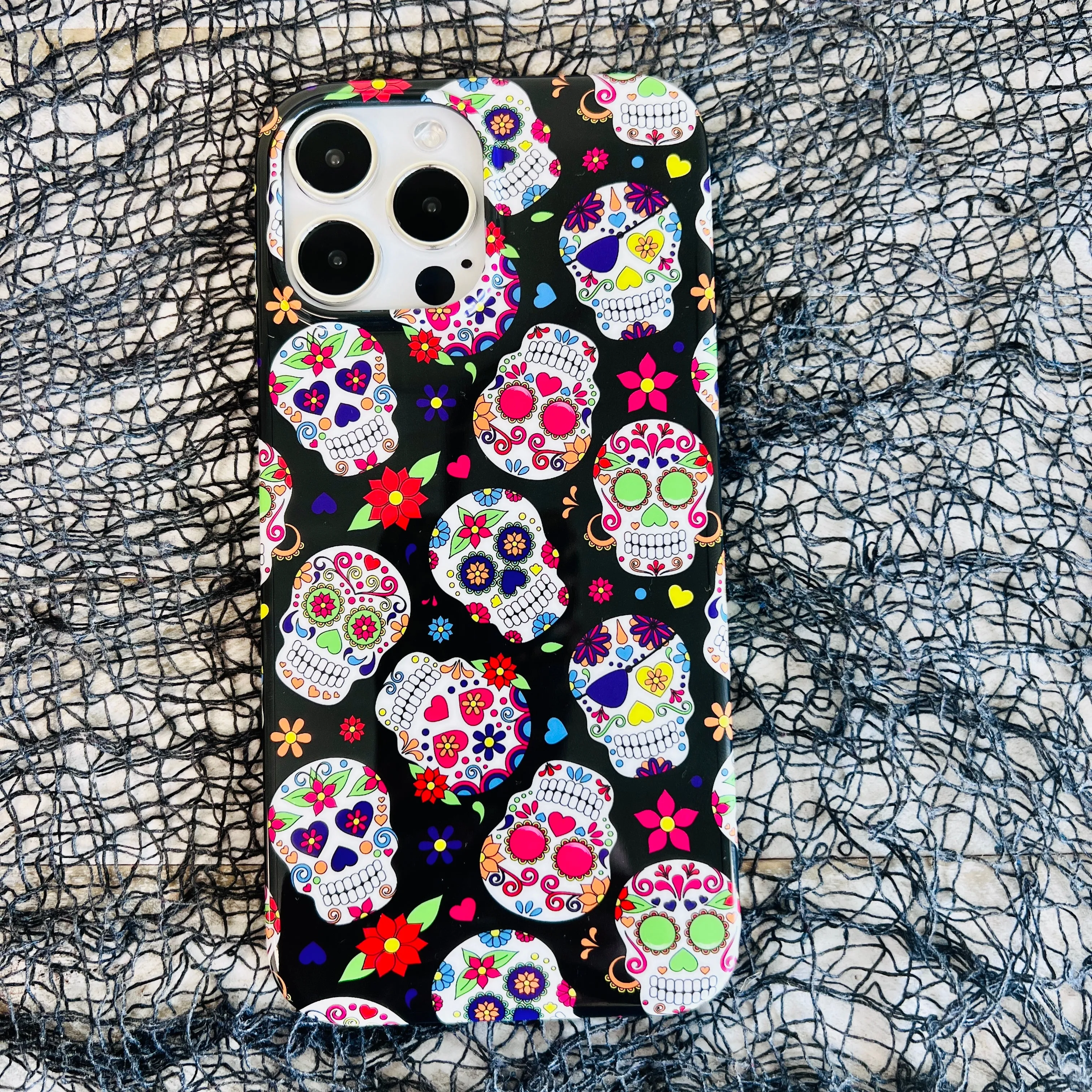 Sugar Skull Print Case For iPhone