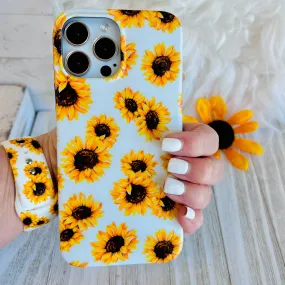 Sunflower White Background Phone Case For iPhone