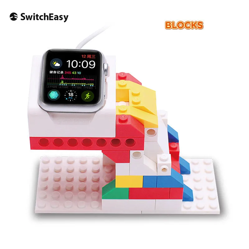 SwitchEasy BLOCKS Customizable Dock Building Stand Charger Dock Holder for Apple Watch & iPhone