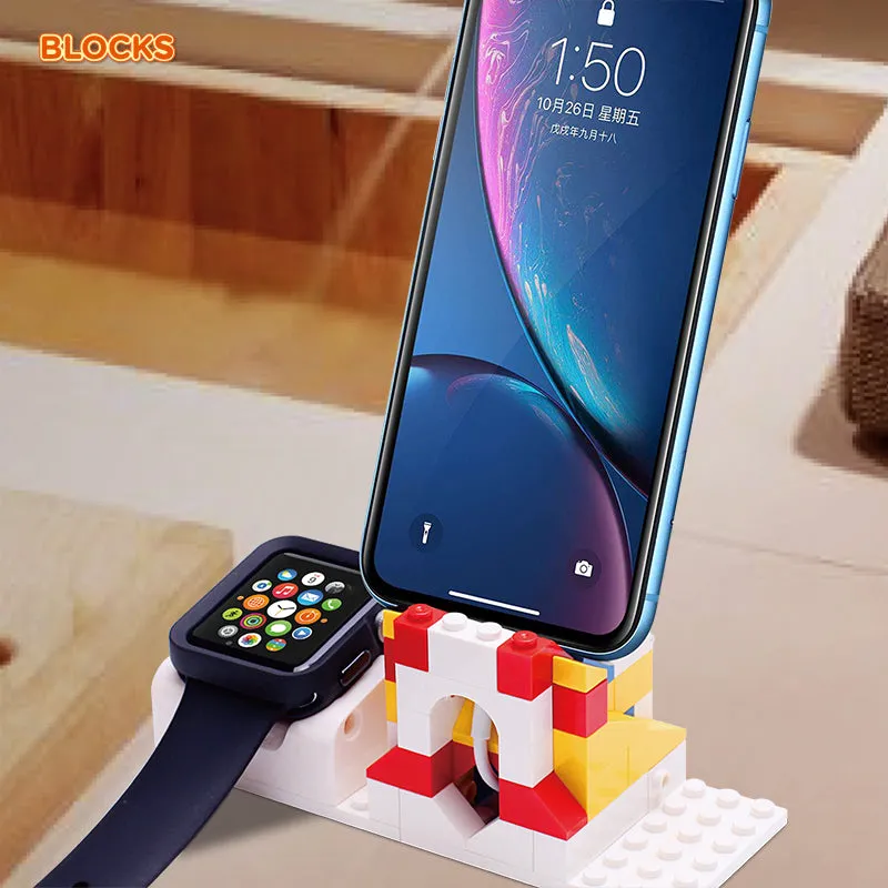 SwitchEasy BLOCKS Customizable Dock Building Stand Charger Dock Holder for Apple Watch & iPhone