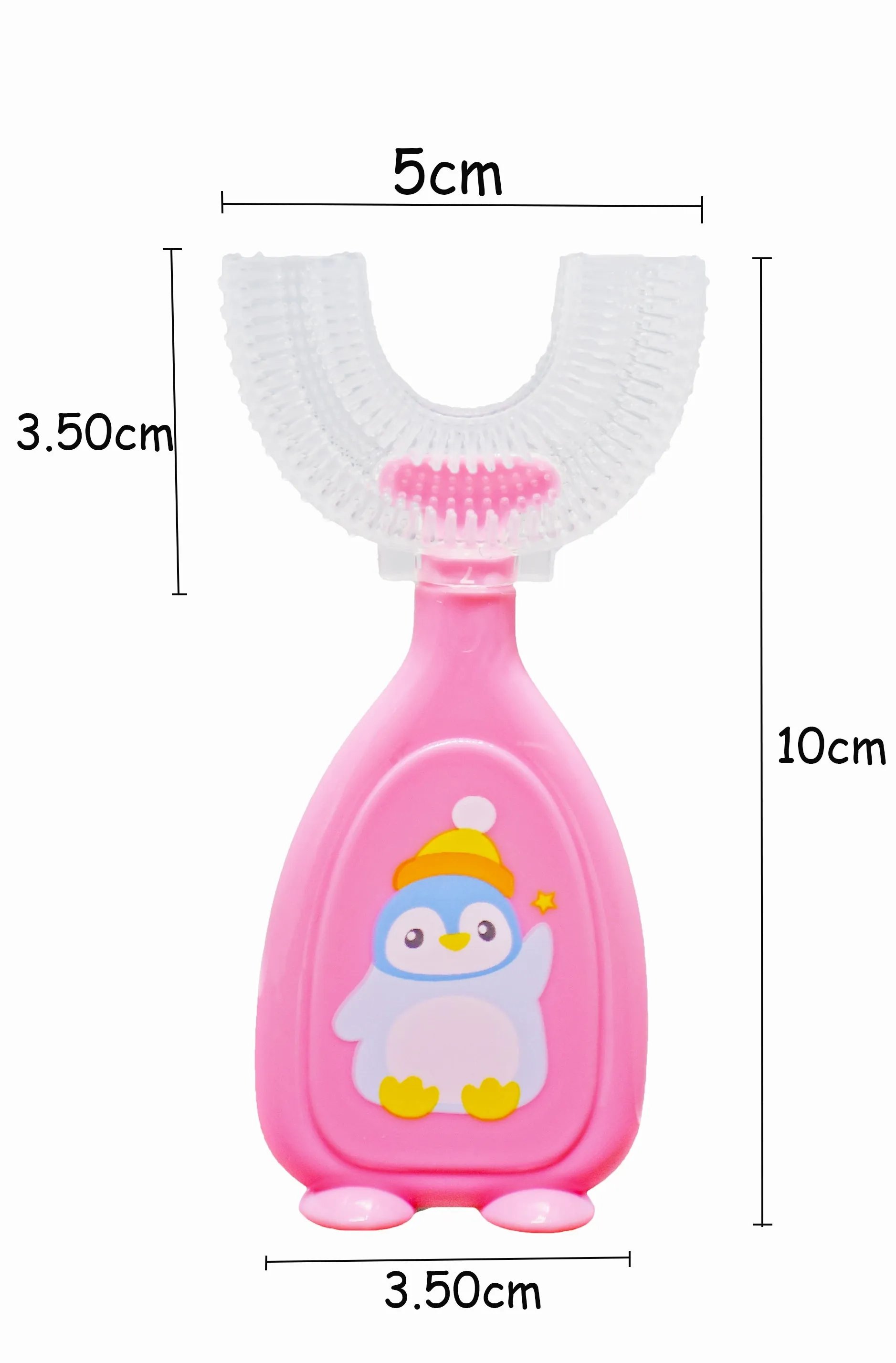 THE LITTLE LOOKERS 360° U-Shaped Baby Toothbrush with Food Grade Silicone Head | 100% BPA Free, Soft Bristles & Easy Grip for Babies & Kids (Pack of 2 )