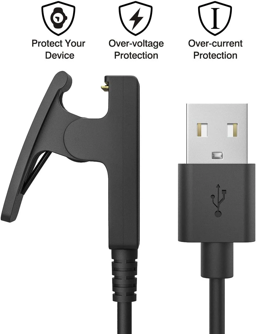 THRE 【2 Pack】For Garmin Approach S20 USB Charger Charging Cable  Garmin Vivomove HR Forerunner 645 Music Lily