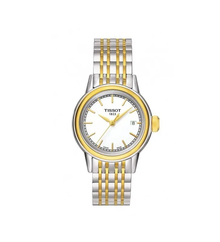 Tissot T0852102201100 Carson White Dial Two-tone Ladies Watch