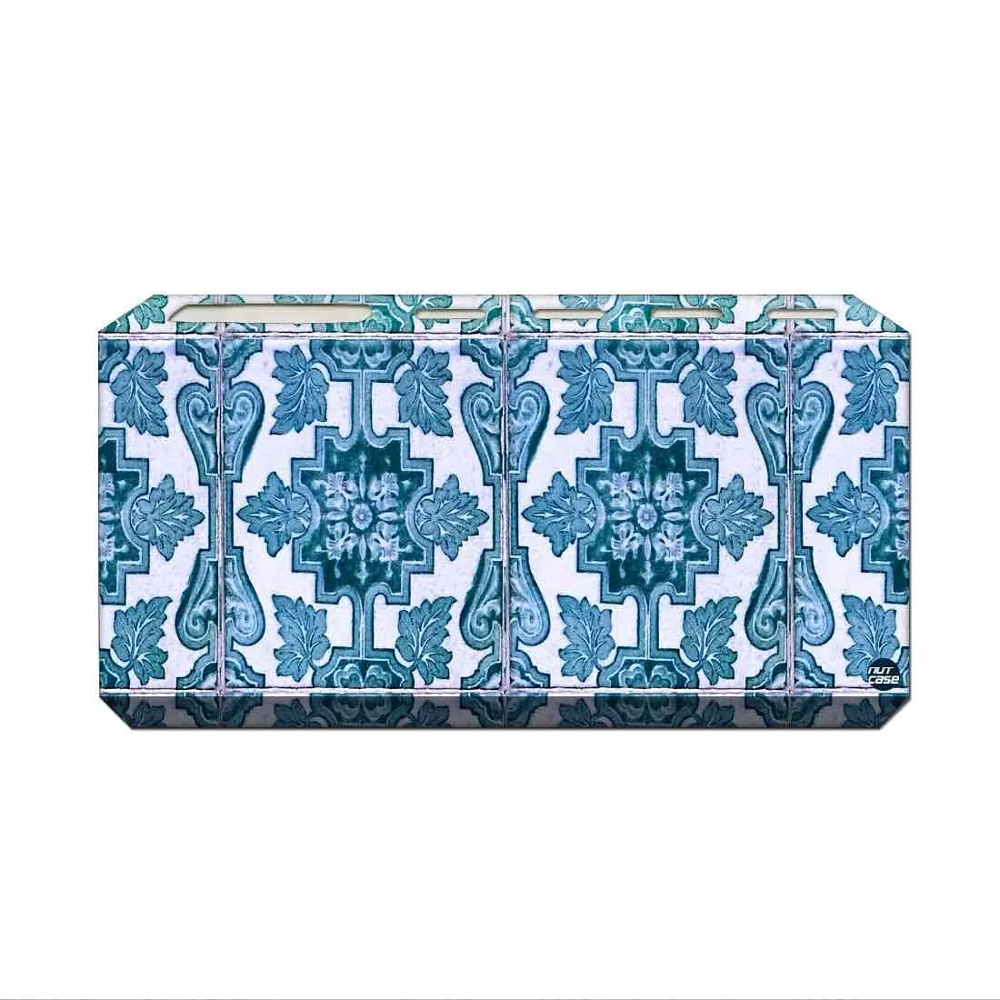 Toothbrush Holder Wall Mounted -Blue Tiles Pattern