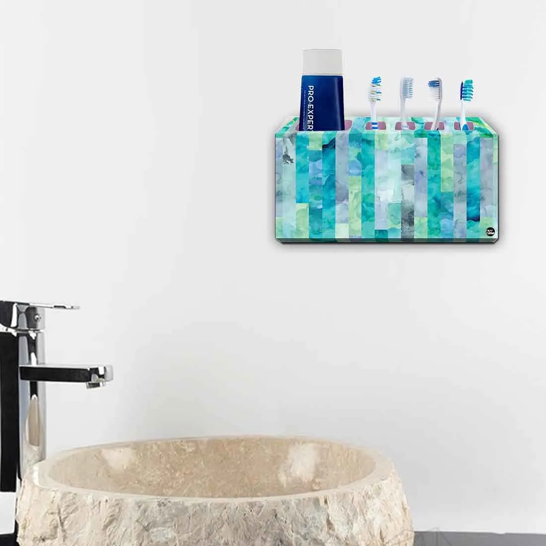 Toothbrush Holder Wall Mounted -Hexagone Marble