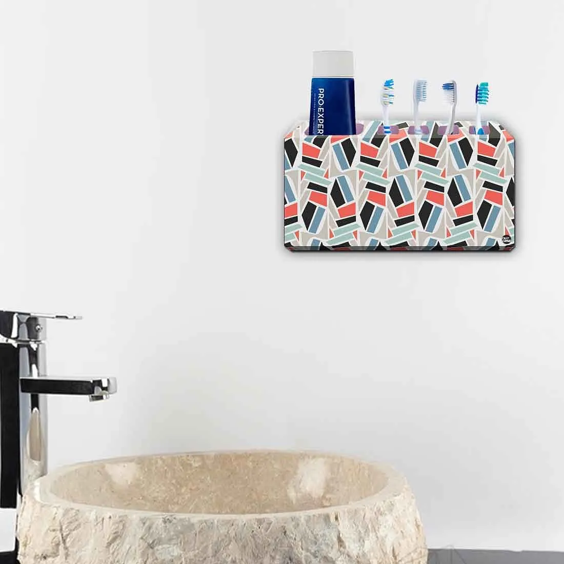 Toothbrush Holder Wall Mounted -Pastel Patterns