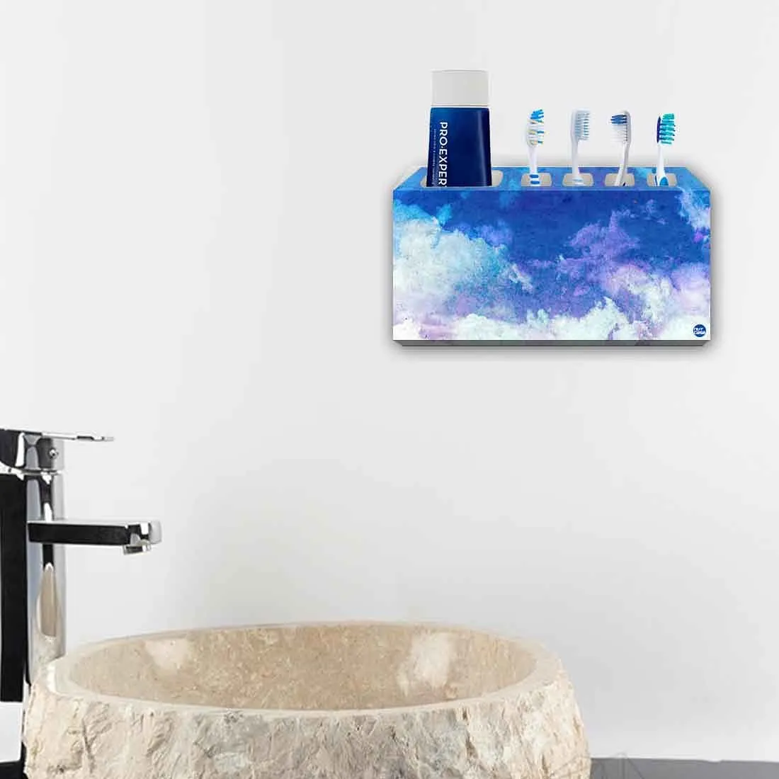 Toothbrush Holder Wall Mounted -Sky Clouds