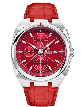 Tutima Saxon One Chronograph Stainless steel Racing Red