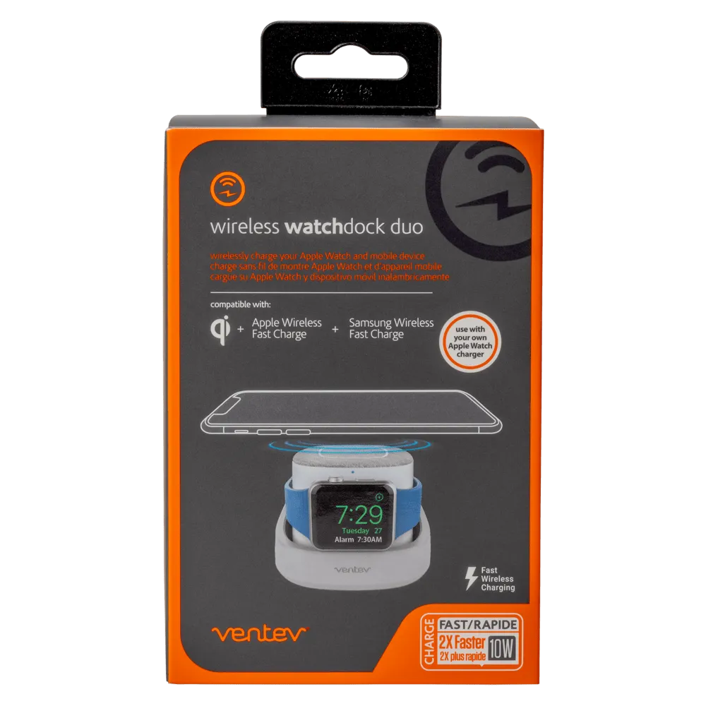 Ventev wireless watchdock duo 10W - Grey/White