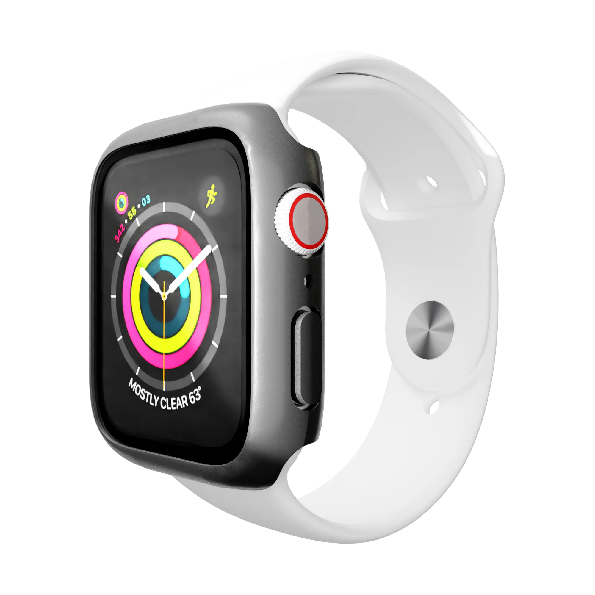 Watch Bumper with Integrated Tempered Glass Screen Protector - Compatible w/Apple Watch