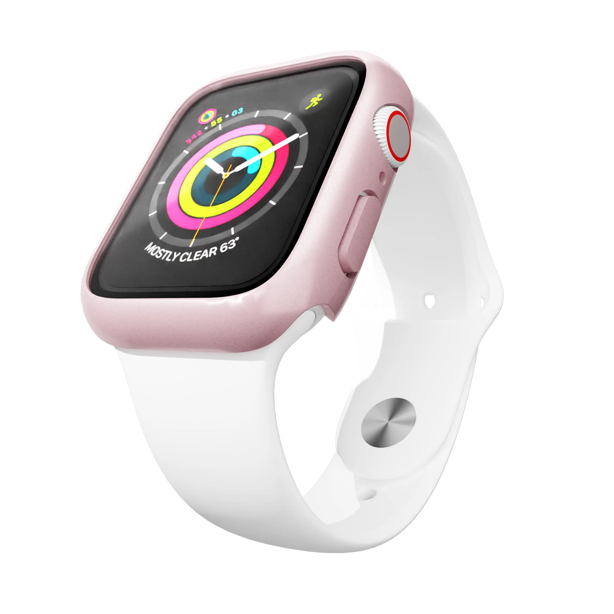 Watch Bumper with Integrated Tempered Glass Screen Protector - Compatible w/Apple Watch