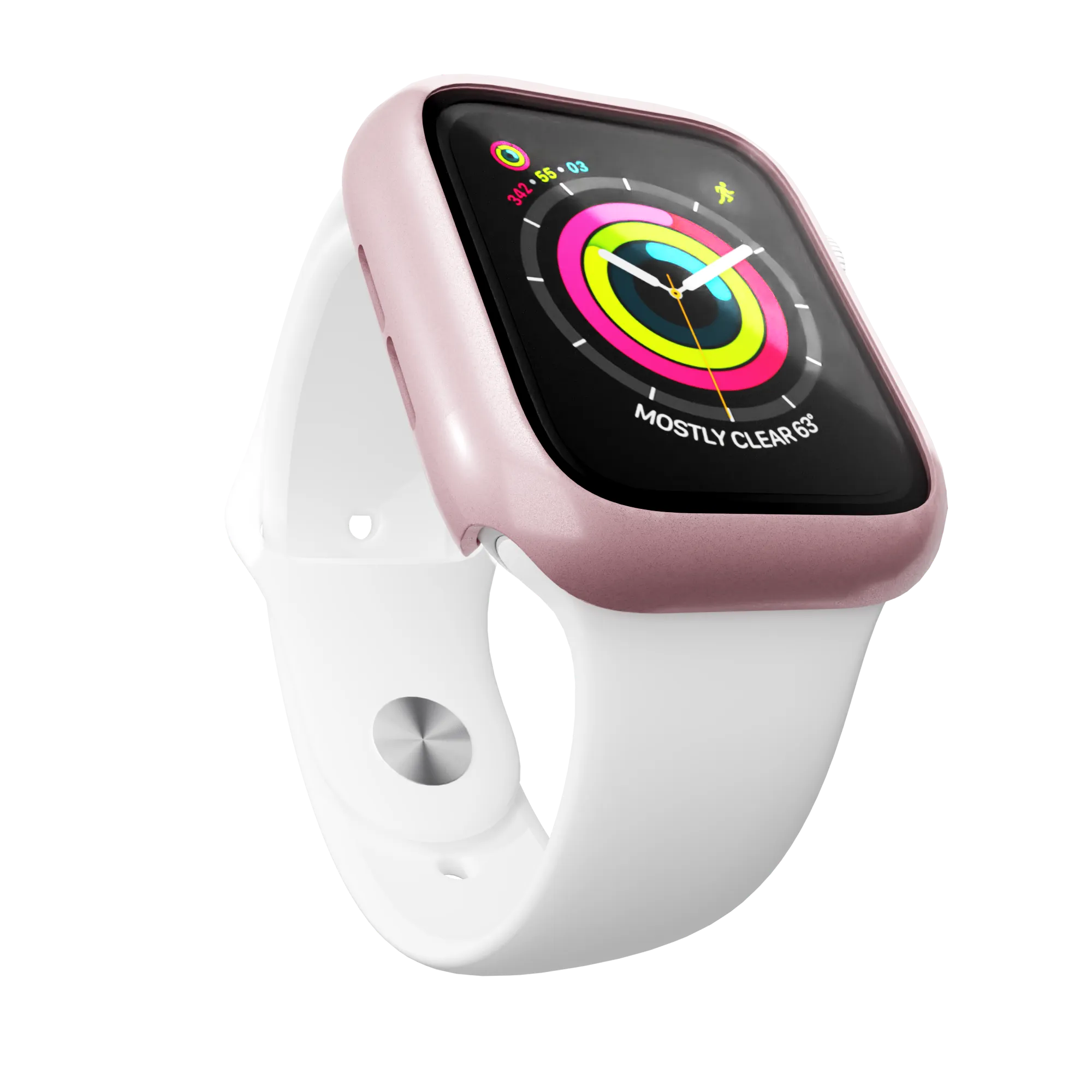 Watch Bumper with Integrated Tempered Glass Screen Protector - Compatible w/Apple Watch