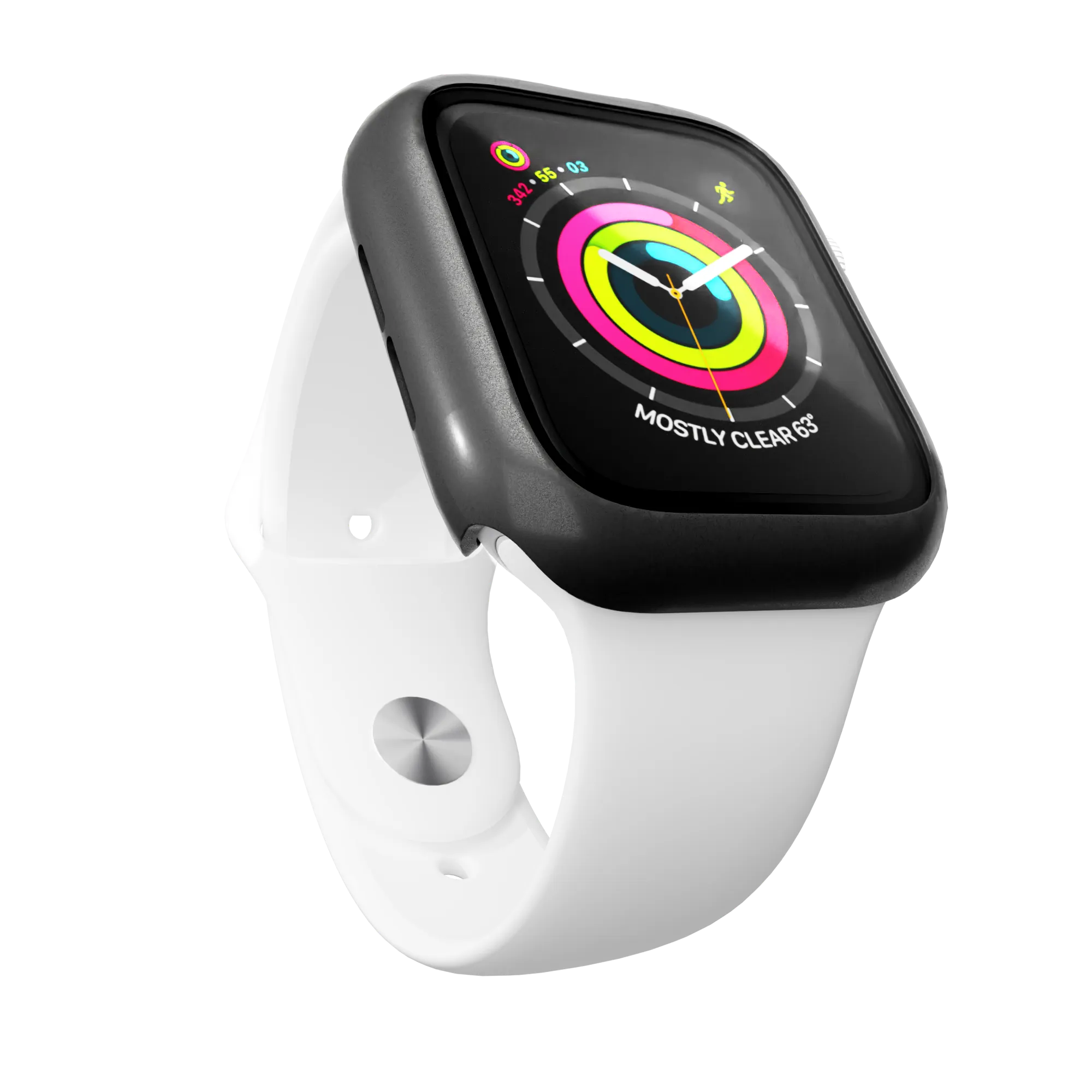 Watch Bumper with Integrated Tempered Glass Screen Protector - Compatible w/Apple Watch