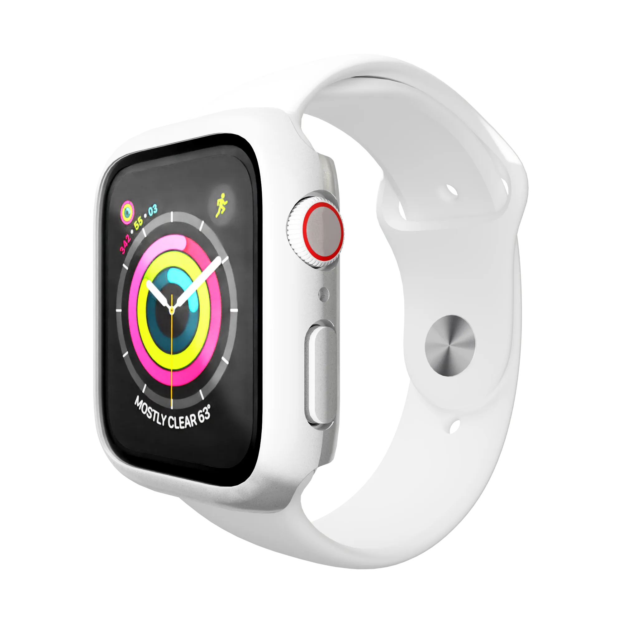 Watch Bumper with Integrated Tempered Glass Screen Protector - Compatible w/Apple Watch